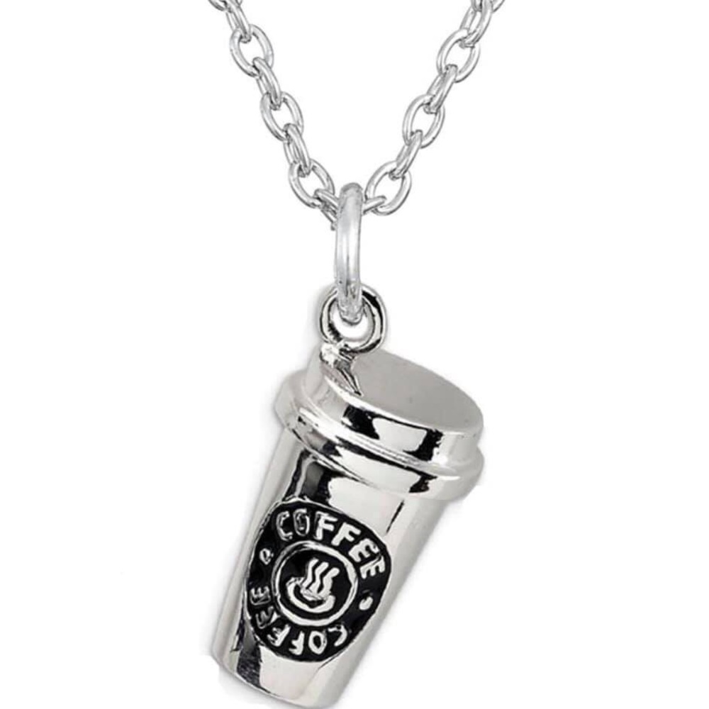 Coffee cup necklace
